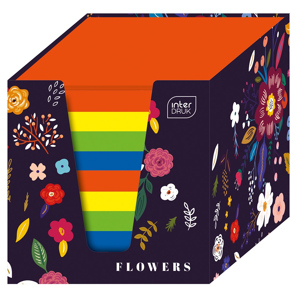 Kostka papierowa kolorowa 9x9x9 w kubku Interdruk